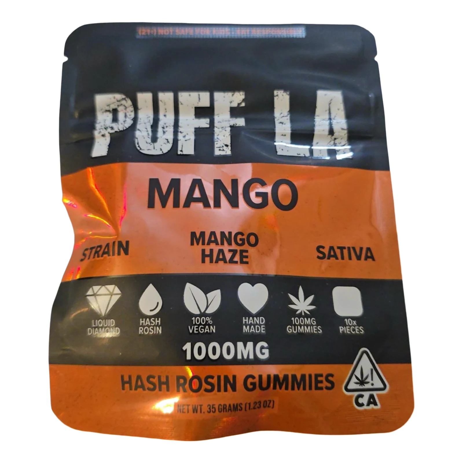 Puff LA | Hash Rosin Gummies | Mango | 1000mg