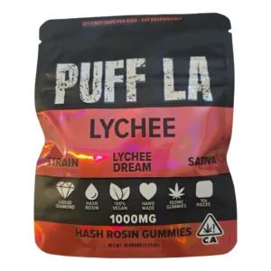 Puff LA | Hash Rosin Gummies | Lychee | 1000mg